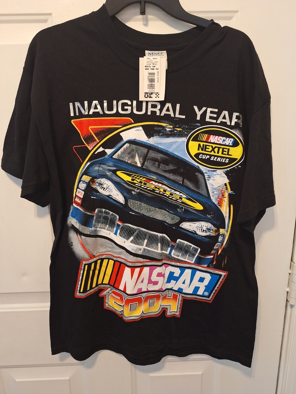 NASCAR 2004 Inaugural Year Black Graphic Tee Vintage